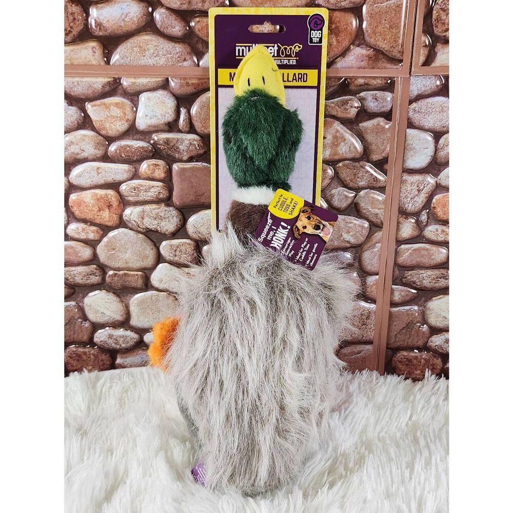 Multipet Migrator Stuffed Honking Mallard Dog Toy - Brown - 16" #B3